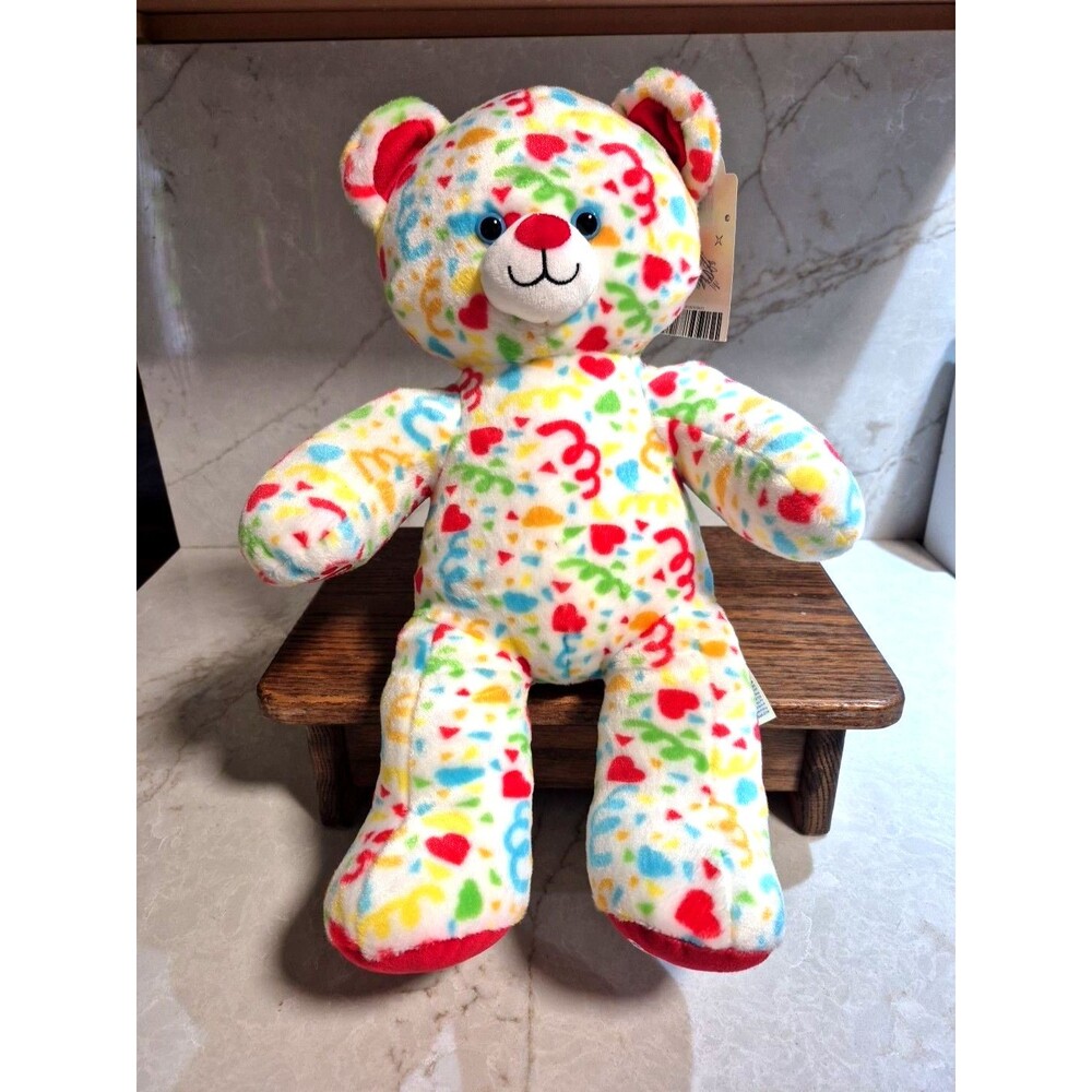 Limited Ed White Confetti Build A Bear 20th  Anniversary Birthday   NWT. Perfect